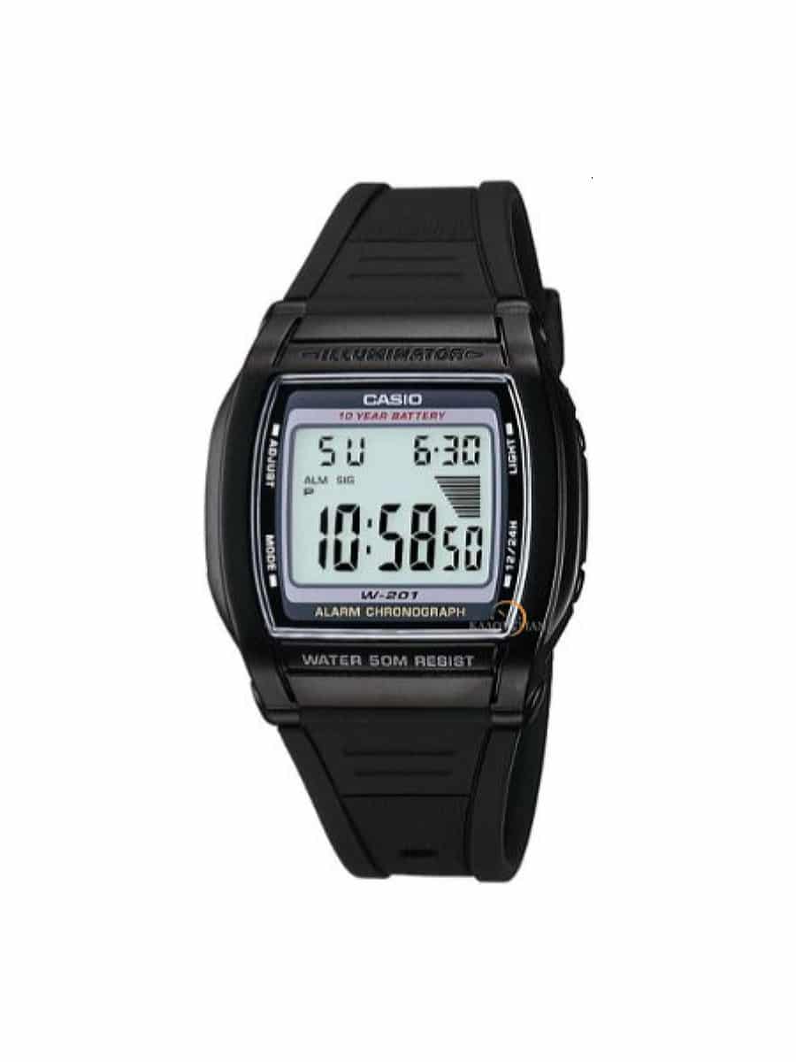 Ανδρικό ρολόι Casio W-201-1AV Μαύρο