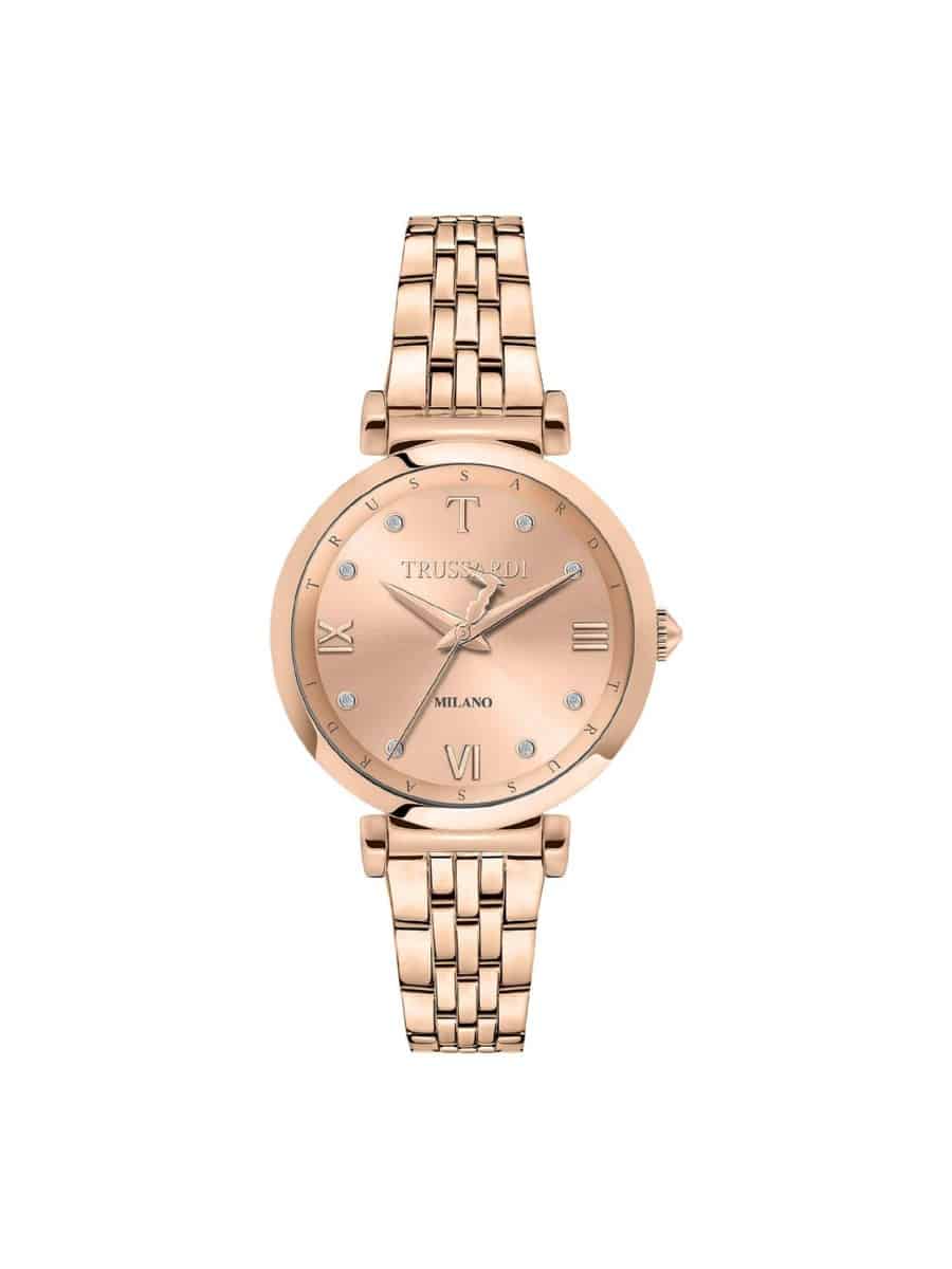 Γυναικείο ρολόι Trussardi R2453138502 Ροζ χρυσό