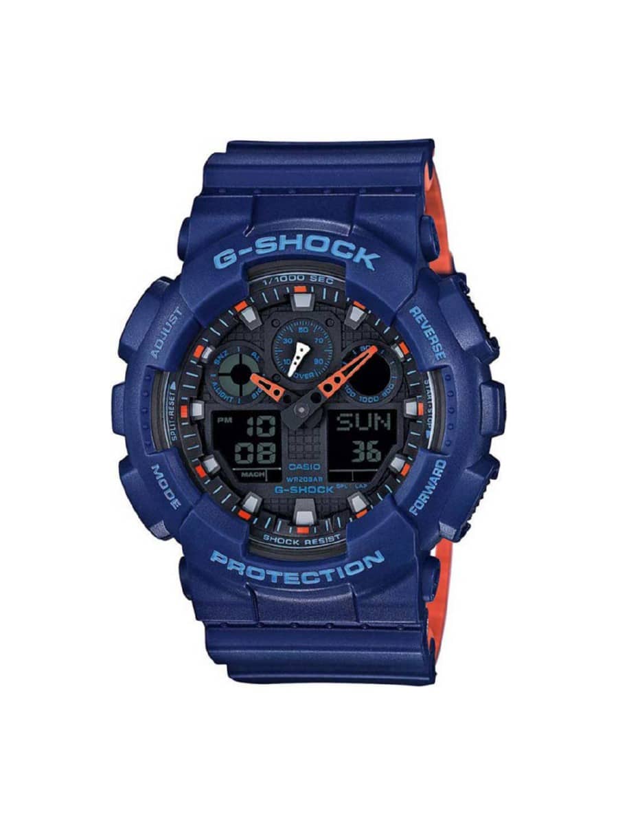 Ανδρικό ρολόι Casio GA-100L-2AER Μπλε Ανδρικό ρολόι Casio GA-100L-2AER Μπλε