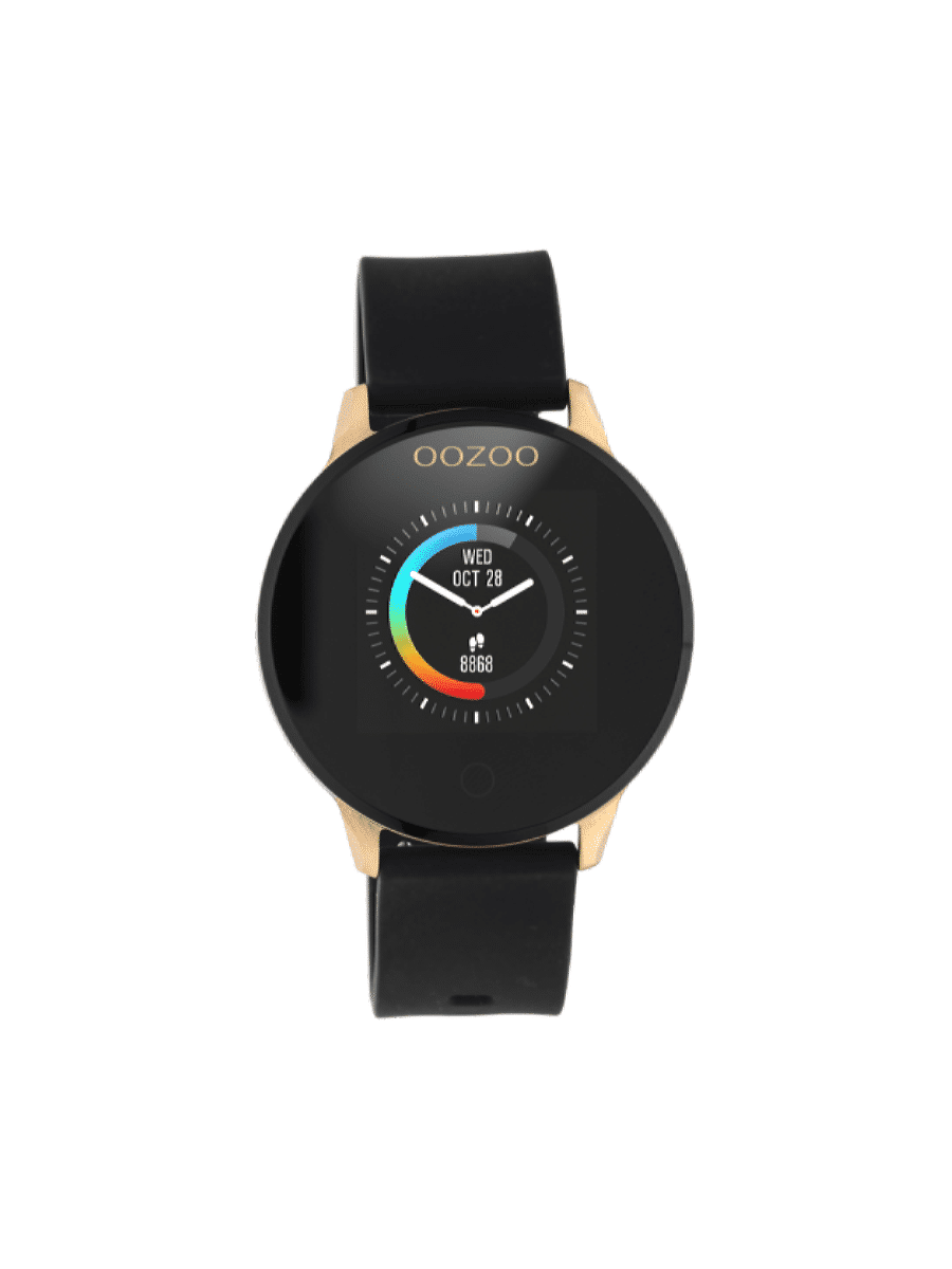 Unisex ρολόι Oozoo Smartwatch Q00114 Μαύρο Λουράκι