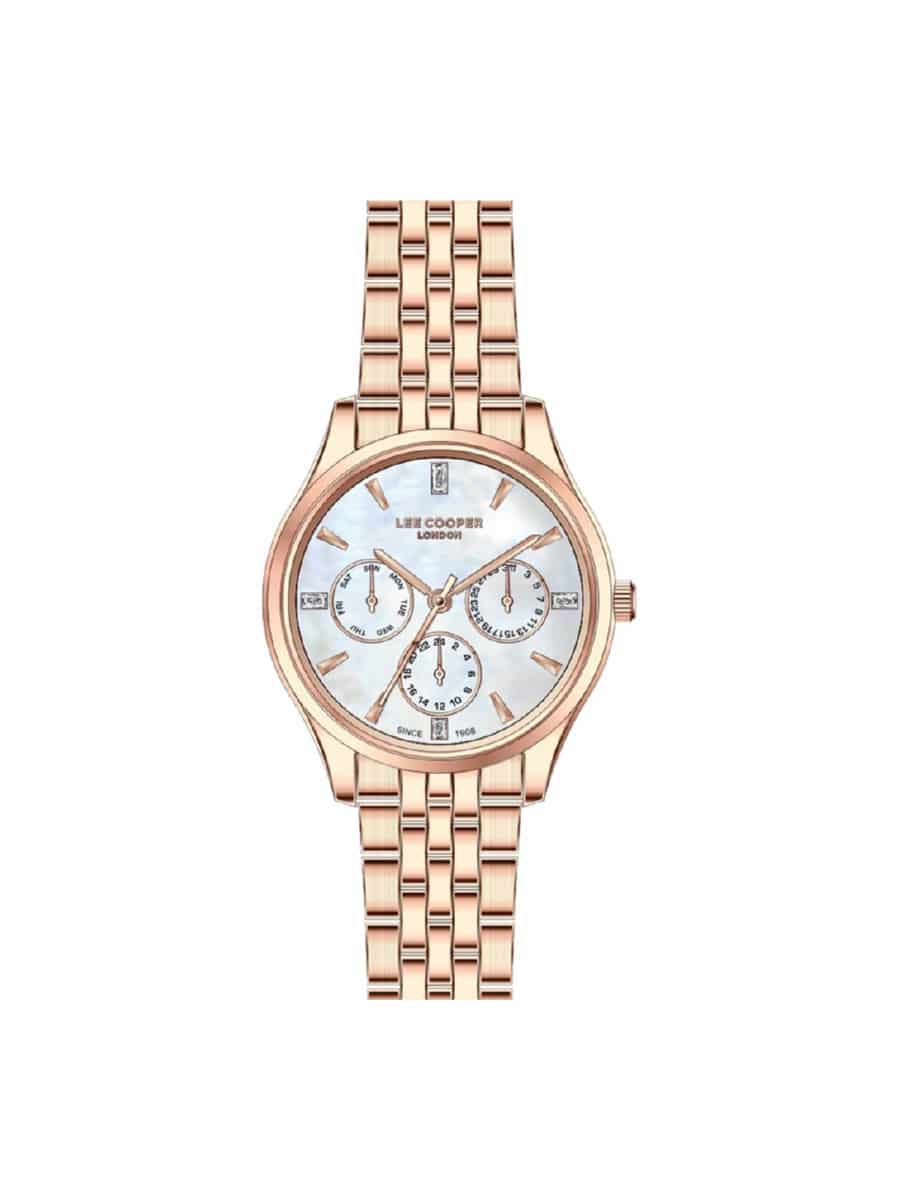 Γυναικείο ρολόι Lee Cooper LC07037.410 Ροζ χρυσό