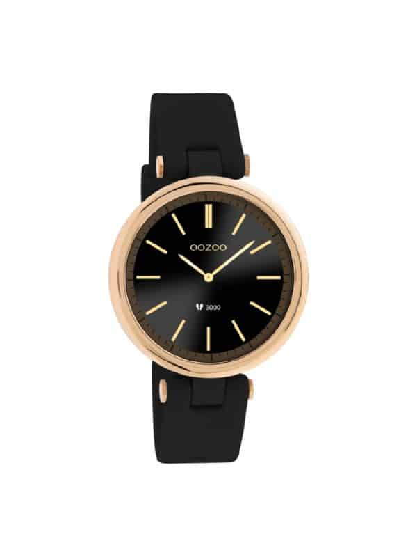 Γυναικείο ρολόι Oozoo Smartwatch Q00406 Μαύρο Λουράκι