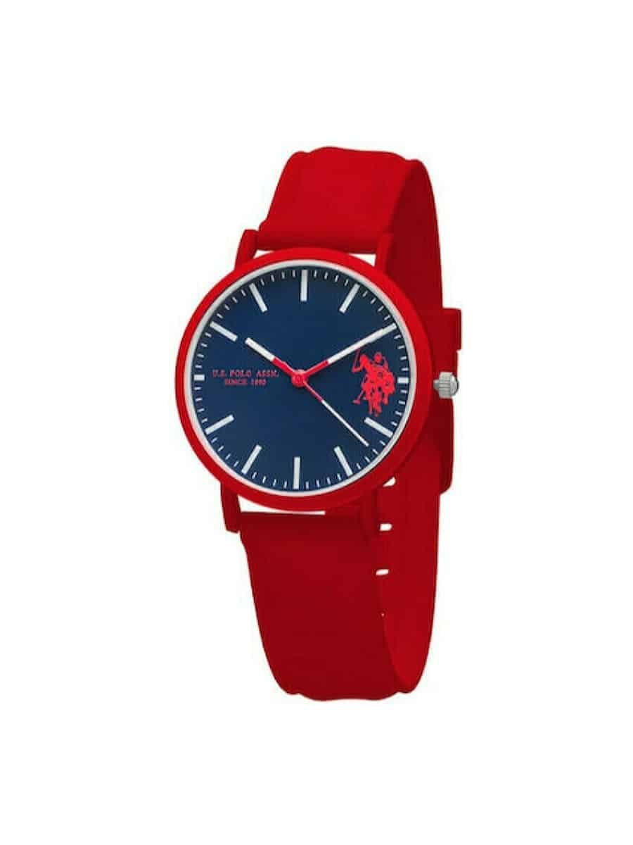 Παιδικό ρολόι US Polo Assn 3145RD με κόκκινο λουράκι.