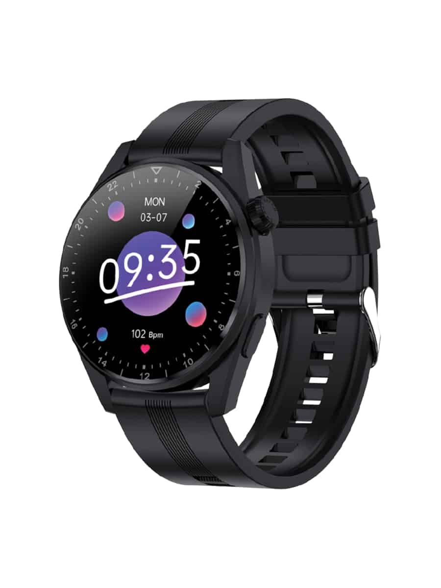 DAS.4 smartwatch SG48 μαύρο με λουράκι σιλικόνης