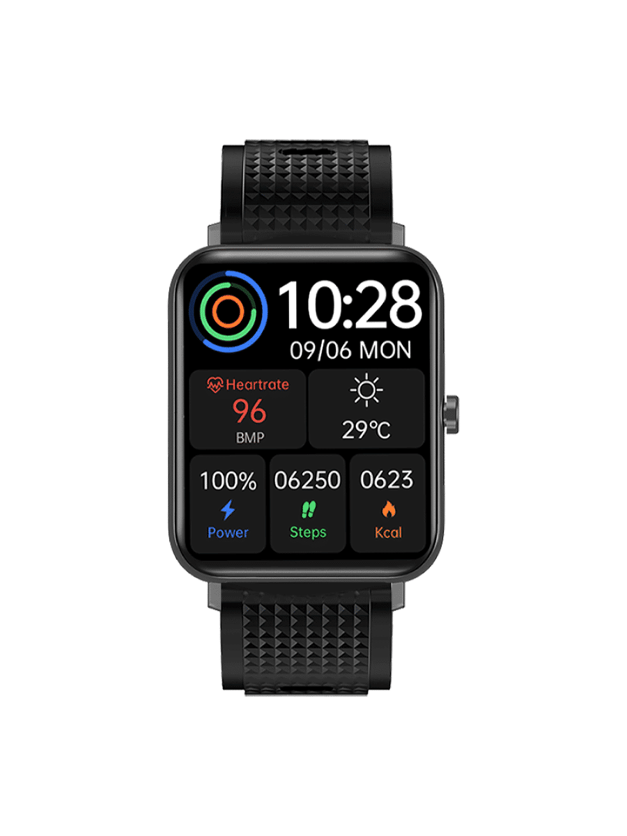 DAS.4 smartwatch SU02 μαύρο λουράκι σιλικόνης