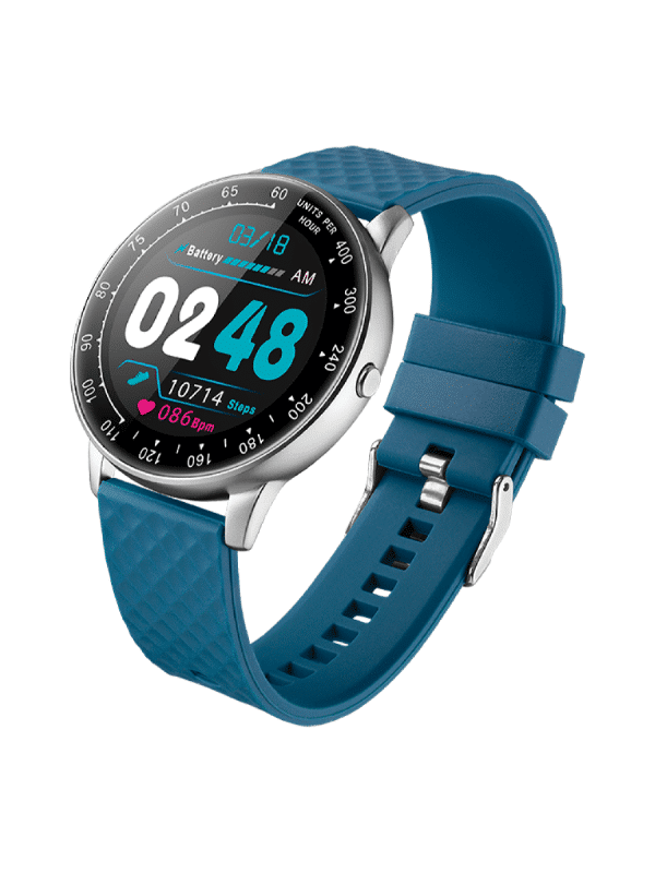 DAS.4 smartwatch SP01 μπλε λουράκι σιλικόνης