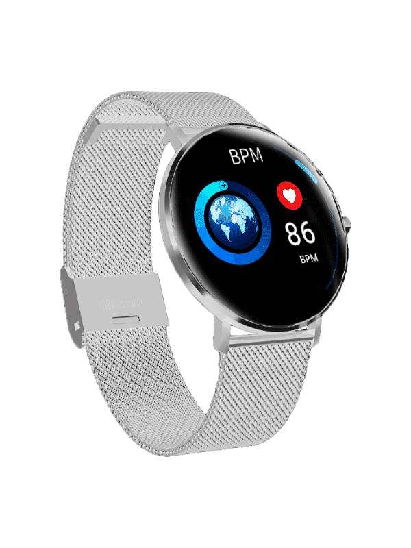 DAS.4 smartwatch SL14 ασημί μπρασελέ