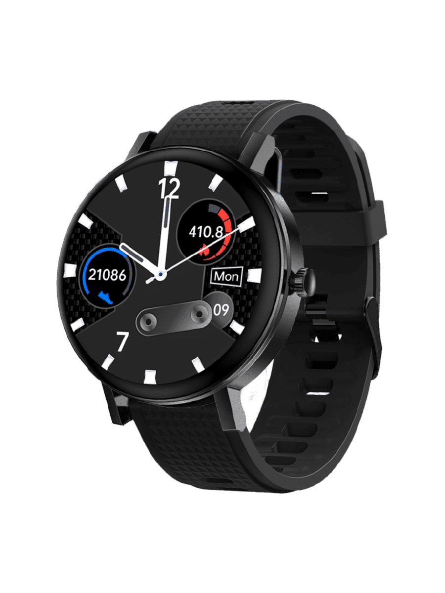 DAS.4 smartwatch SU10 μαύρο λουράκι σιλικόνης Amoled οθόνη
