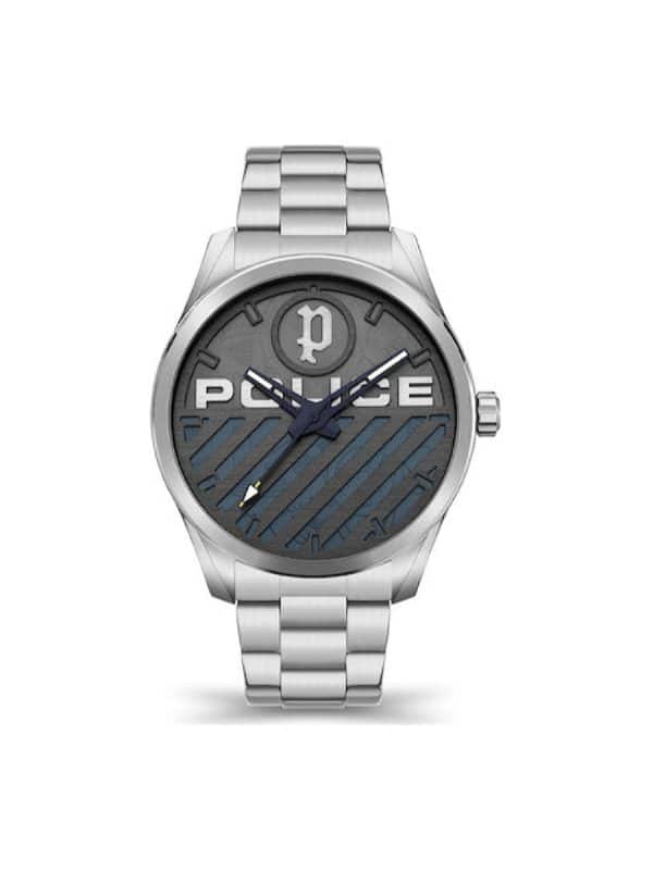 Police Grille PEWJG2121404 ρολόι με ασημί μπρασελέ
