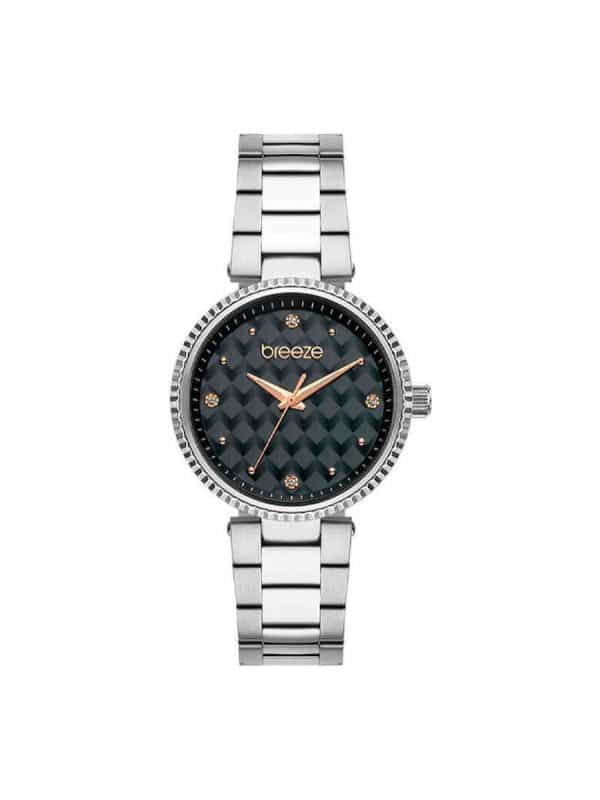 Breeze Bossy 612341.2 γυναικείο ρολόι με ασημί μπρασελέ