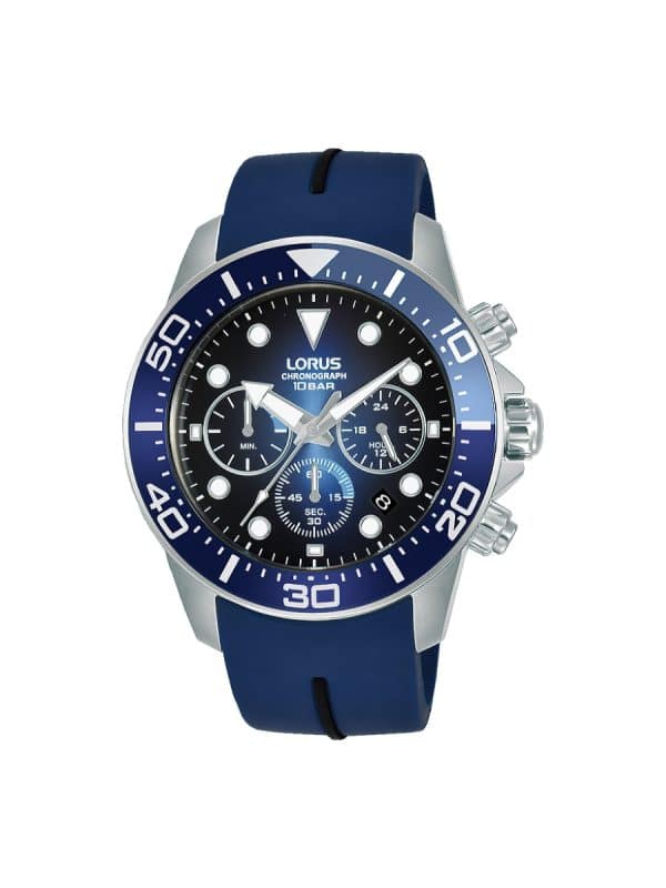 LORUS Sports RT349JX9 ανδρικό ρολόι χρονογράφος με μπλε λουράκι