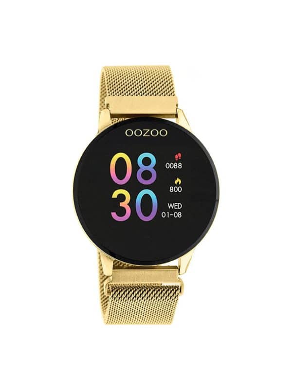 Oozoo Q00121 smartwatch χρυσό με παλμογράφο