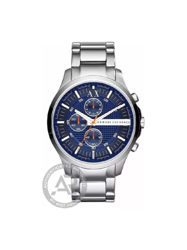 Emporio Exchange Hampton AX2155 ανδρικό ρολόι με ασημί μπρασελέ