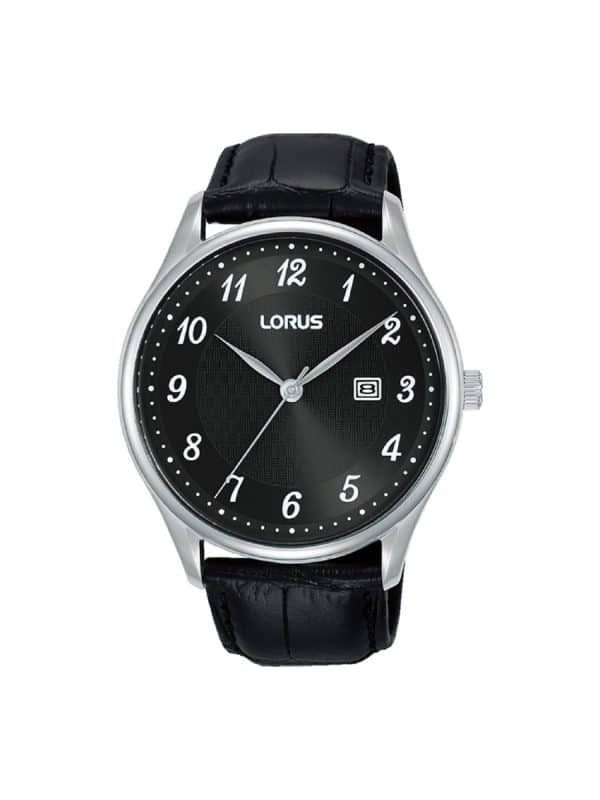 LORUS Classic RH911PX9 ανδρικό ρολόι με μαύρο δερμάτινο λουράκι