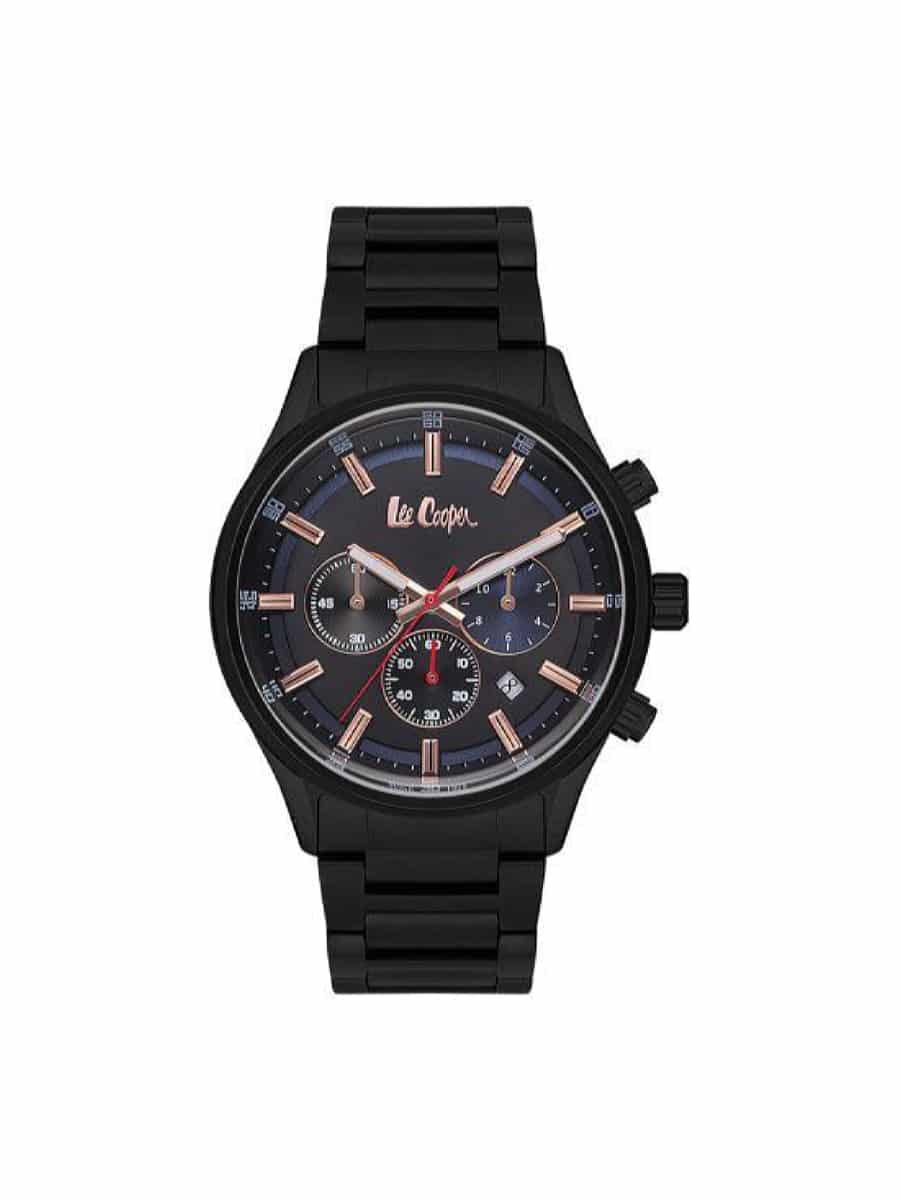 Lee Cooper LC07163.650 μαύρο ρολόι με μπρασελέ Lee Cooper LC07163.650 μαύρο ρολόι με μπρασελέ