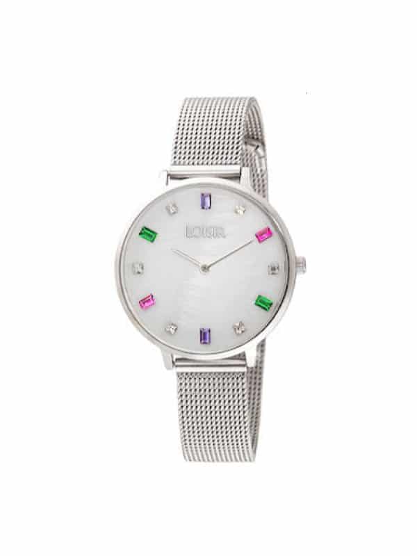 Loisir 11L03-00483 γυναικείο ρολόι με ασημί mesh μπρασελέ