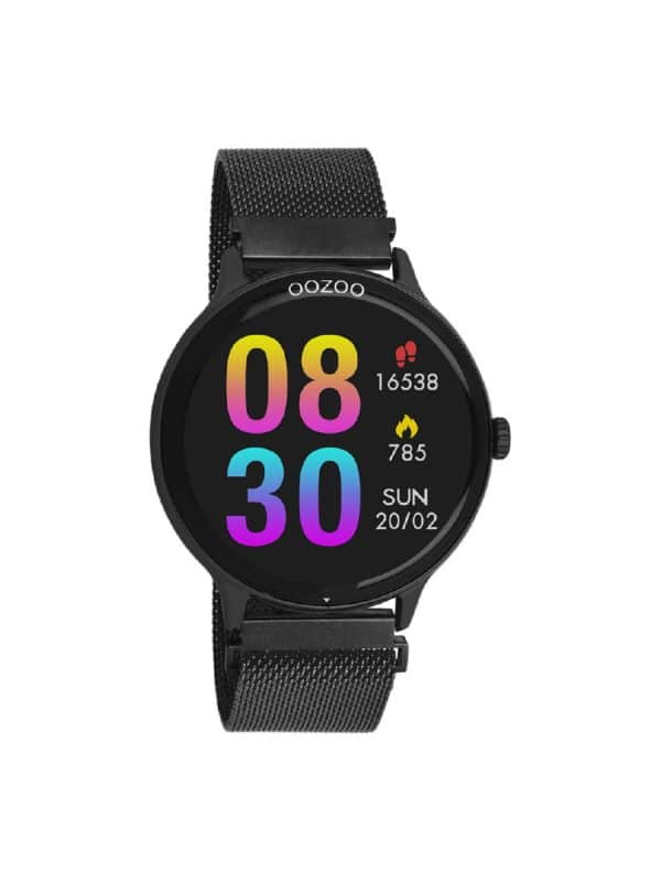 Oozoo Q00139 45mm Smartwatch με παλμογράφο σε μαύρο χρώμα