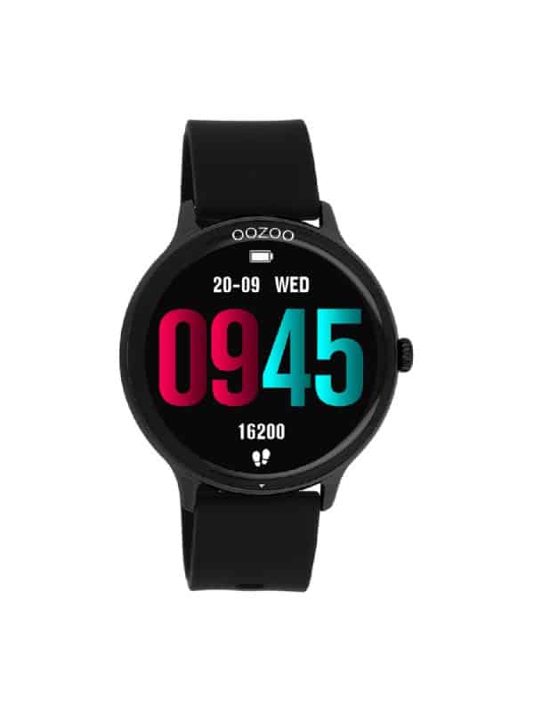 Oozoo Q00134 45mm smartwatch μαύρο με παλμογράφο