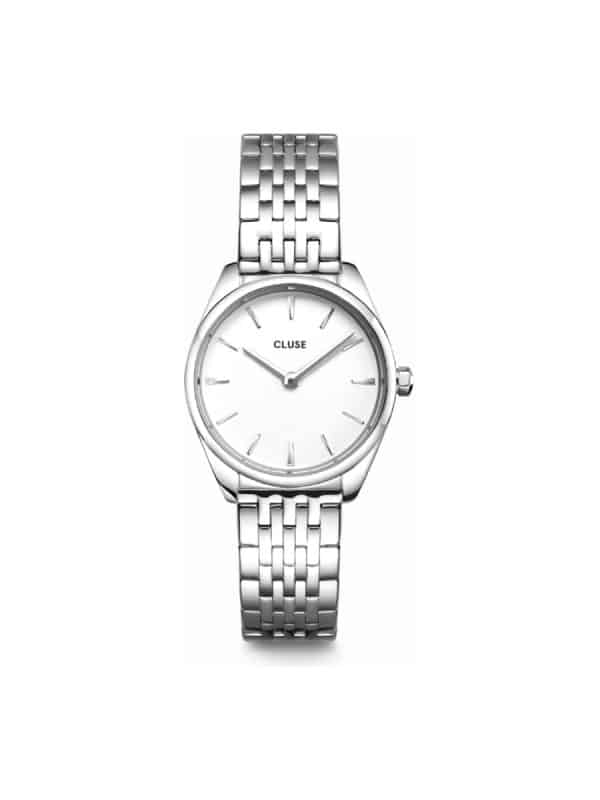 Cluse Féroce Mini CW11706 ασημί γυναικείο ρολόι με μπρασελέ