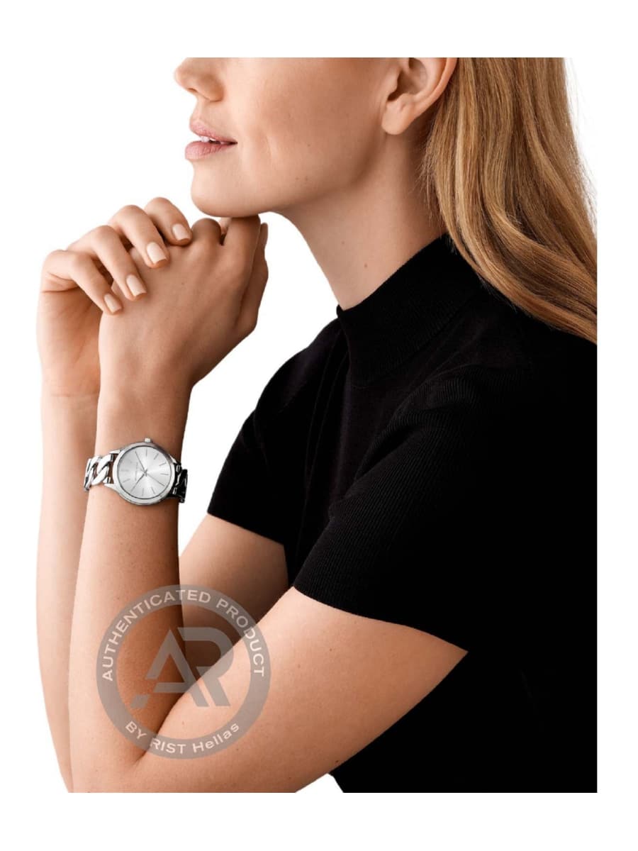 MK7474_3 Michael Kors Runway MK7474 ασημί γυναικείο ρολόι - Image 2