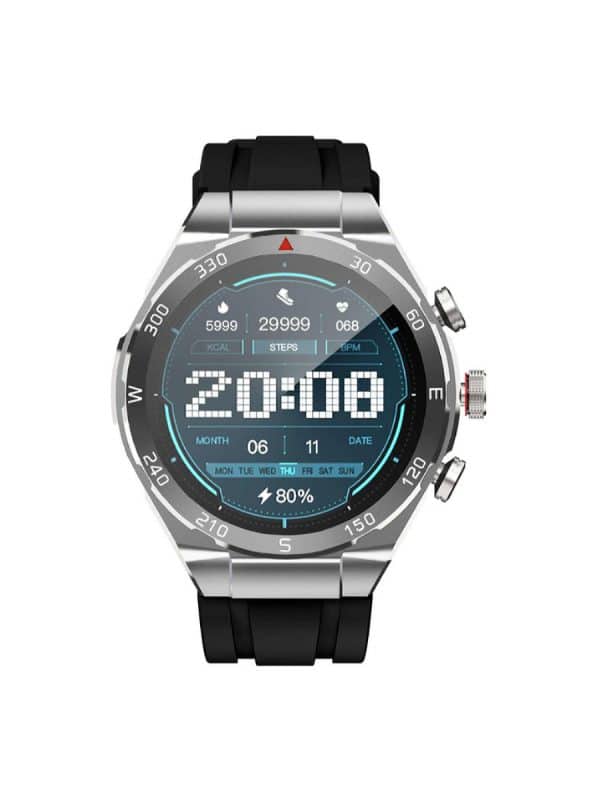 DAS.4 ST50 Smartwatch 95041 με μαύρο λουράκι σιλικονης