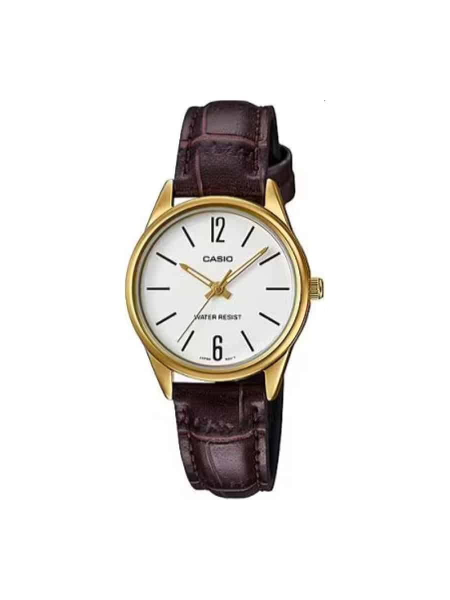 Γυναικείο ρολόι Casio Standard LTP-V005GL-7BUDF καφέ λουράκι Γυναικείο ρολόι Casio Standard LTP-V005GL-7BUDF καφέ λουράκι