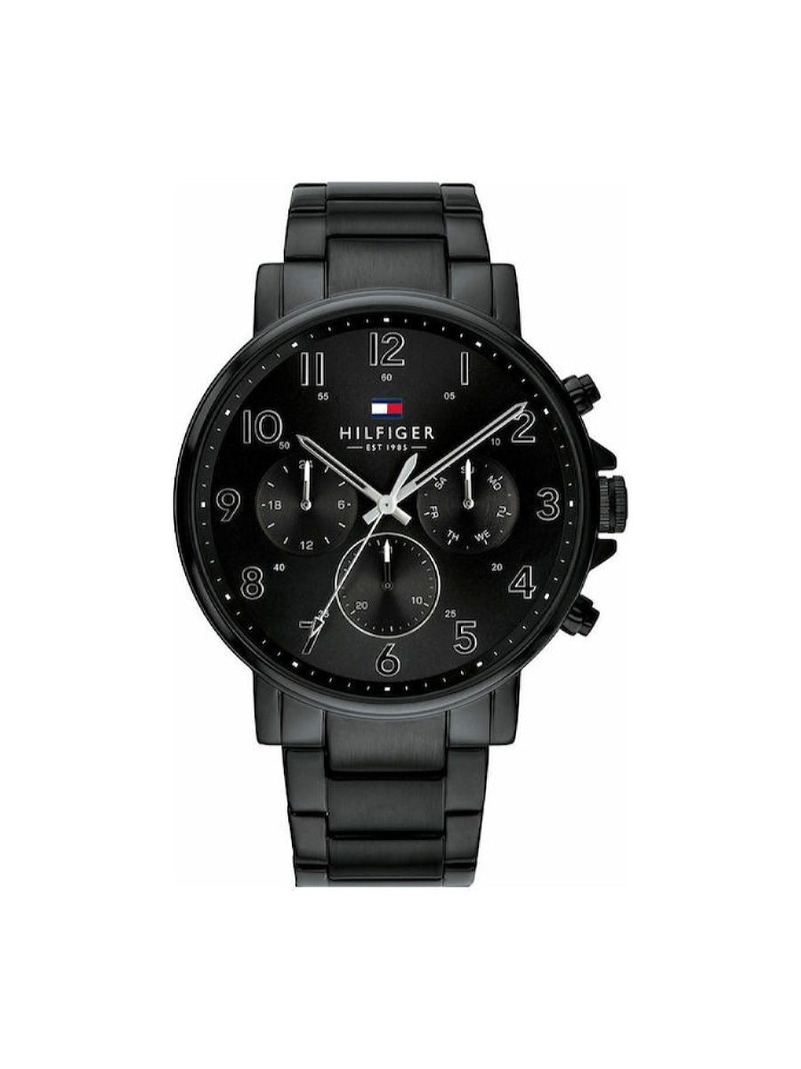 Tommy Hilfiger Daniel 1710383 μαύρο ανδρικό ρολόι