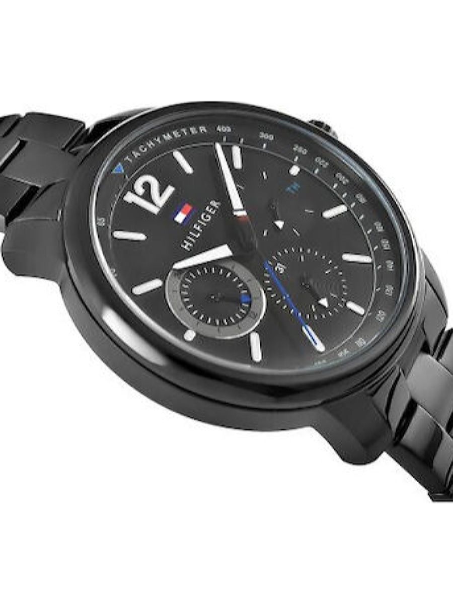 Tommy Hilfiger Landon 1791529 μαύρο ανδρικό ρολόι με μπρασελέ - Image 3