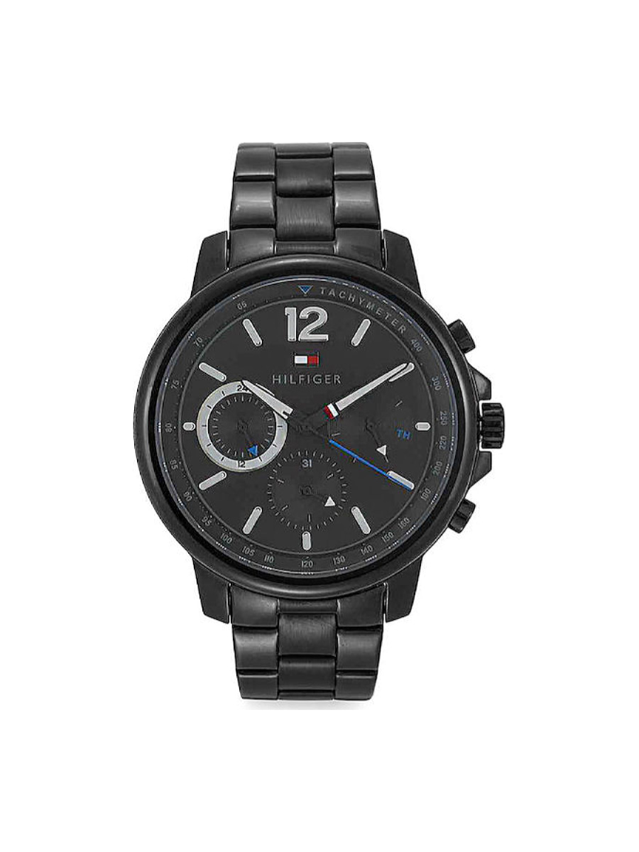 Tommy Hilfiger Landon 1791529 μαύρο ανδρικό ρολόι με μπρασελέ
