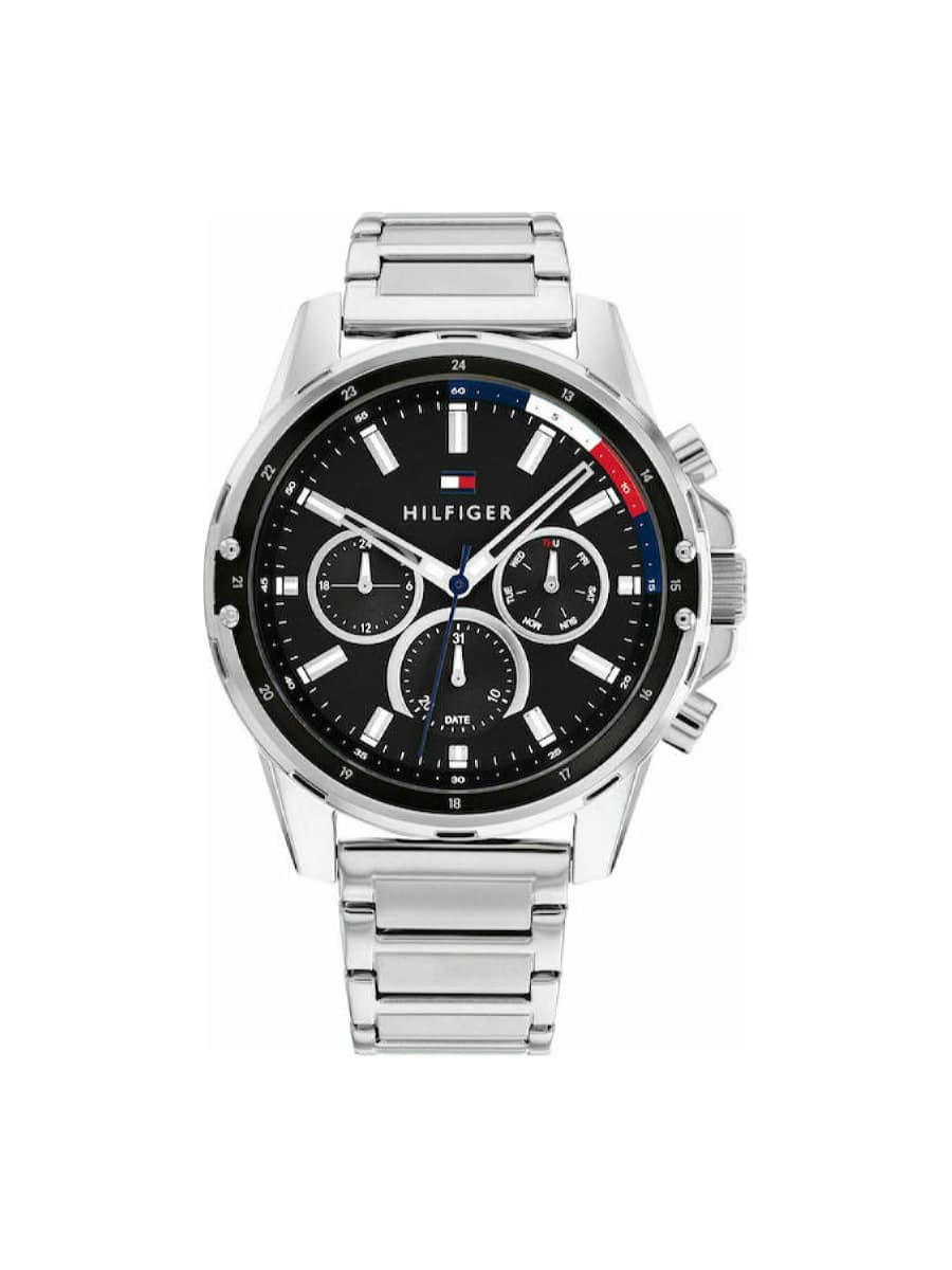 Tommy Hilfiger 1791936 Mason χρονογράφος ασημί μπρασελέ