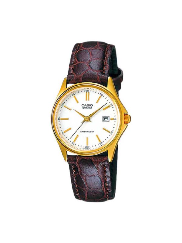 Γυναικείο ρολόι Casio LTP-1183Q-7ADF καφέ λουράκι