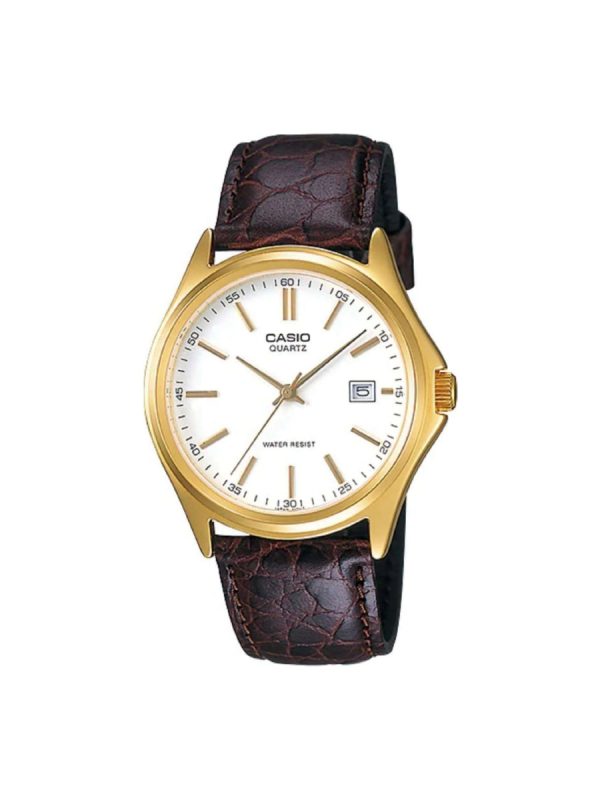 Ανδρικό ρολόι Casio MTP-1183Q-7ADF καφέ λουράκι