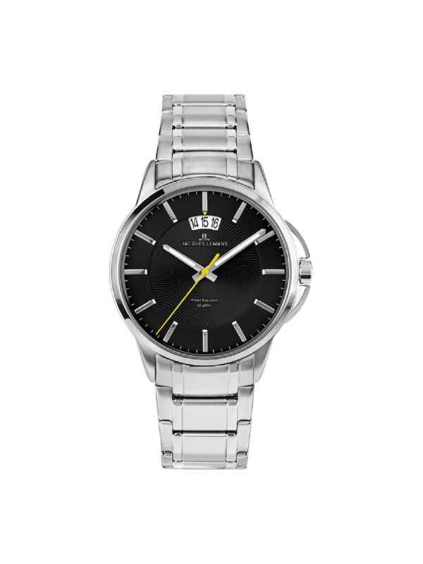 Jacques Lemans Sydney 1-1540D ασημί ανδρικό ρολόι