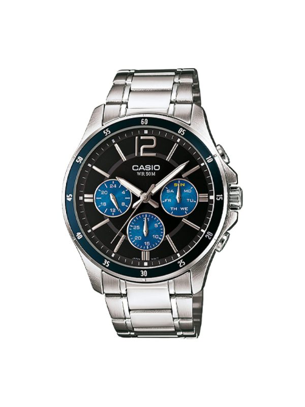 CASIO Collection MTP-1374PD-2AVEF ασημί μπρασελέ