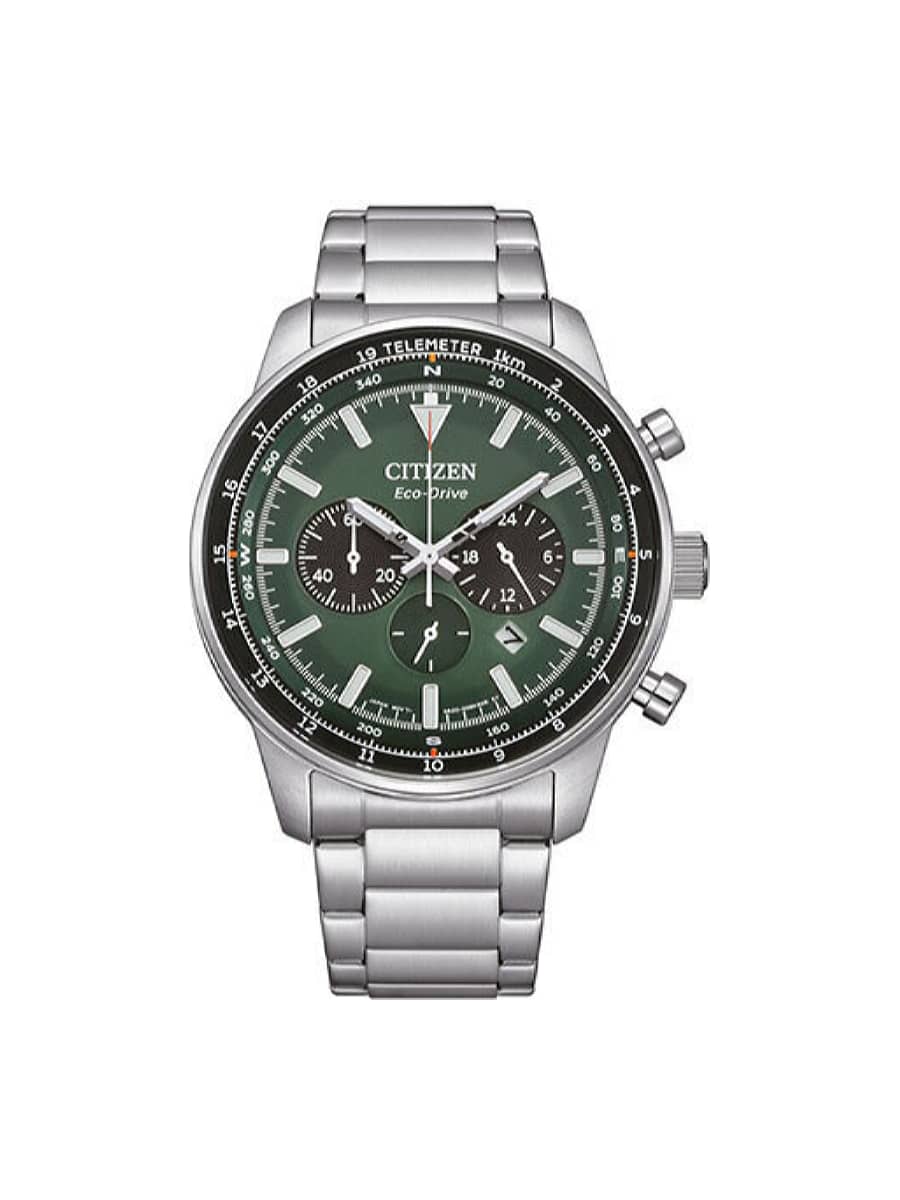 Citizen CA4500-91X Eco-Drive χρονογράφος ασημί μπρασελέ