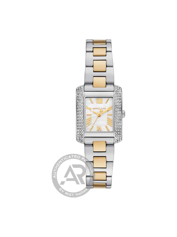 Michael Kors Emery MK4882 με φίλντισι καντράν και δίχρωμο μπρασελέ