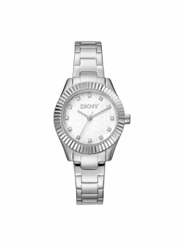 DKNY DK1L017M0035 Chambers Glitz ασημί γυναικείο ρολόι