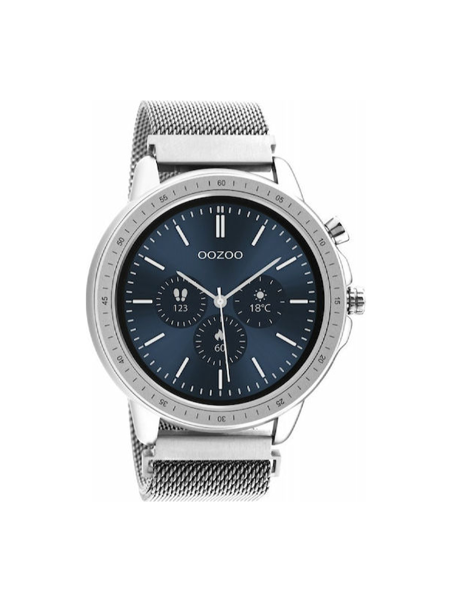 OOZOO-Q00305-2 Oozoo Q00305 silver 45mm smartwatch with heart rate monitor - Image 3