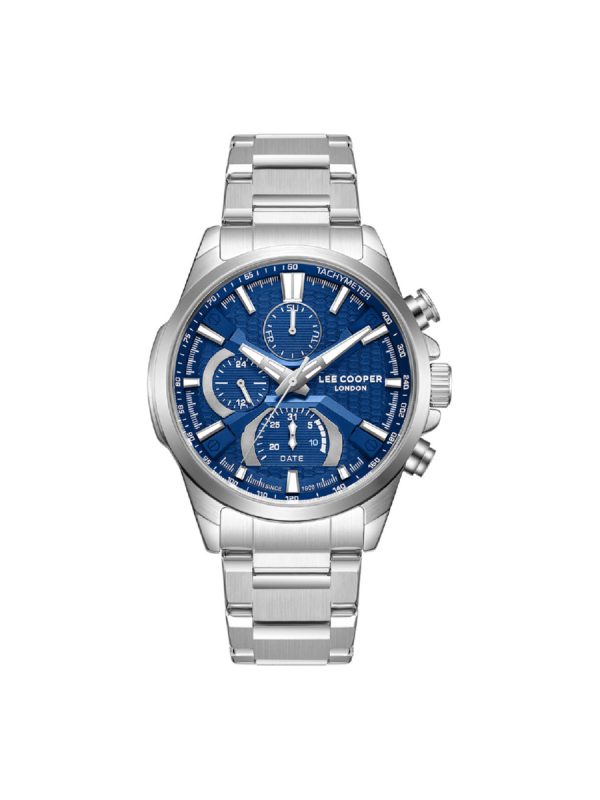 Lee Cooper LC08166.390 men's watch with silver bracelet