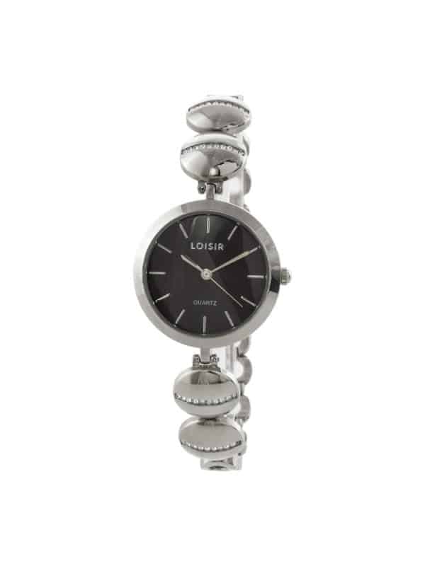 Loisir 11L03-00599 Tint with silver bracelet and black dial
