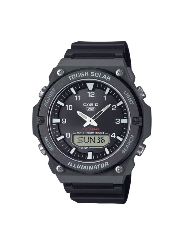 Ρολόι Casio Standard Solar AQ-S820W-1AVEF μαύρο λουράκι