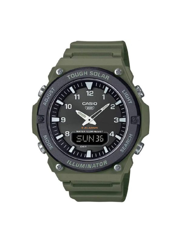 Ρολόι Casio Standard Solar AQ-S820W-3BVEF χακί λουράκι