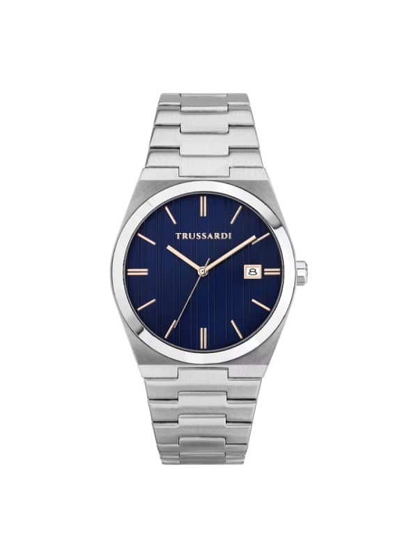 Ανδρικό ρολόι Trussardi T-Milano R2453175005 ασημί μπρασελέ