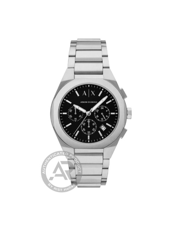 Ανδρικό Armani Exchange Raphael AX4186 ασημί μπρασελέ και χρονογράφο