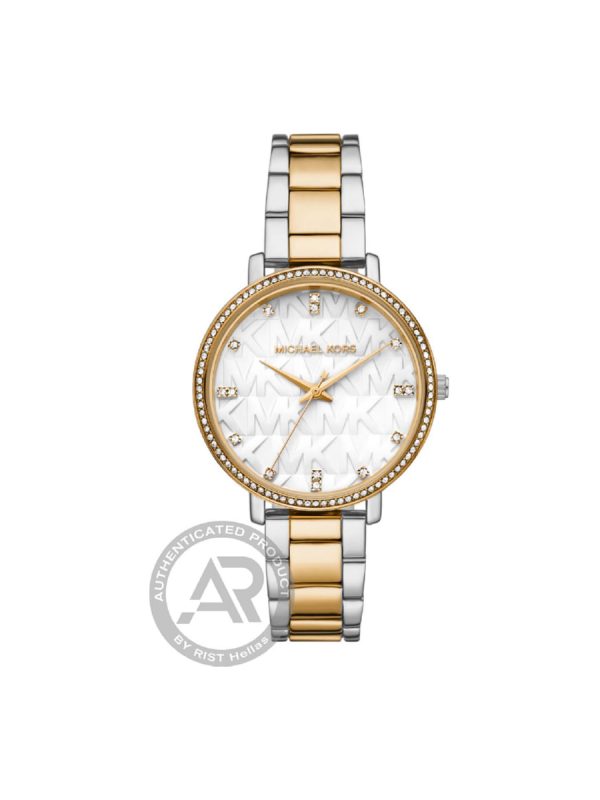 Ρολόι Michael Kors Pyper MK4918 γυναικείο δίχρωμο μπρασελέ