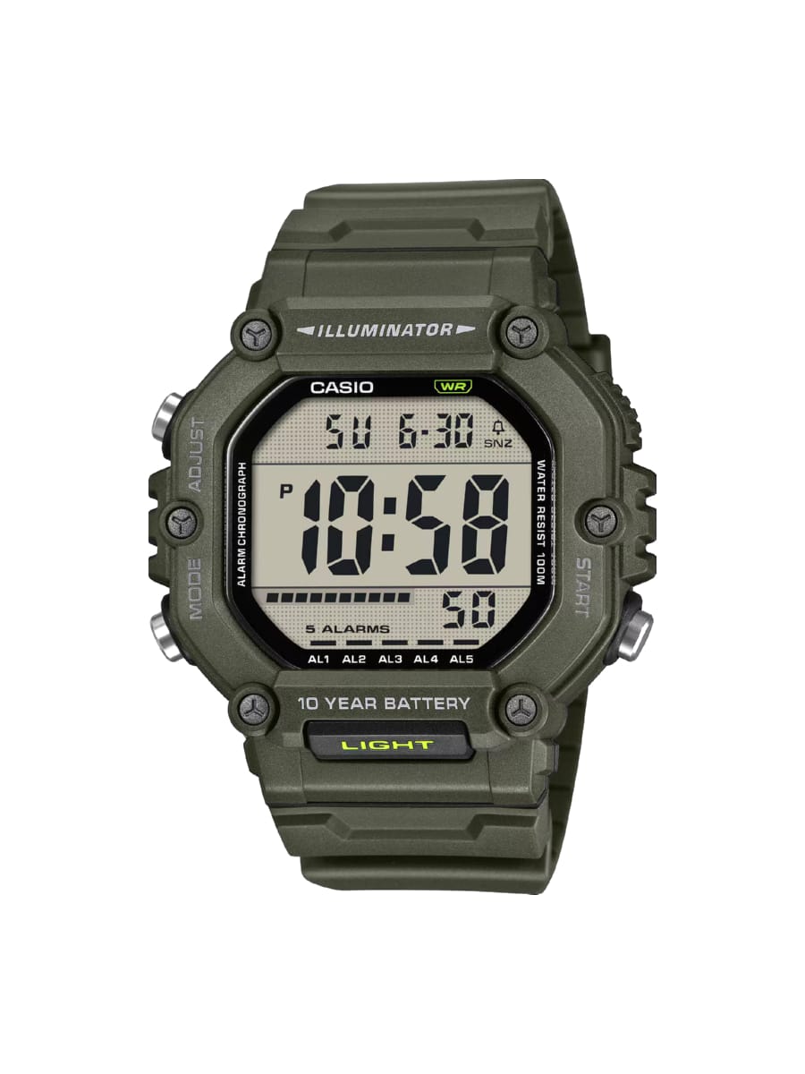 Casio Timeless AE-1600HX-3AVEF Khaki Strap Casio Timeless AE-1600HX-3AVEF Khaki Strap