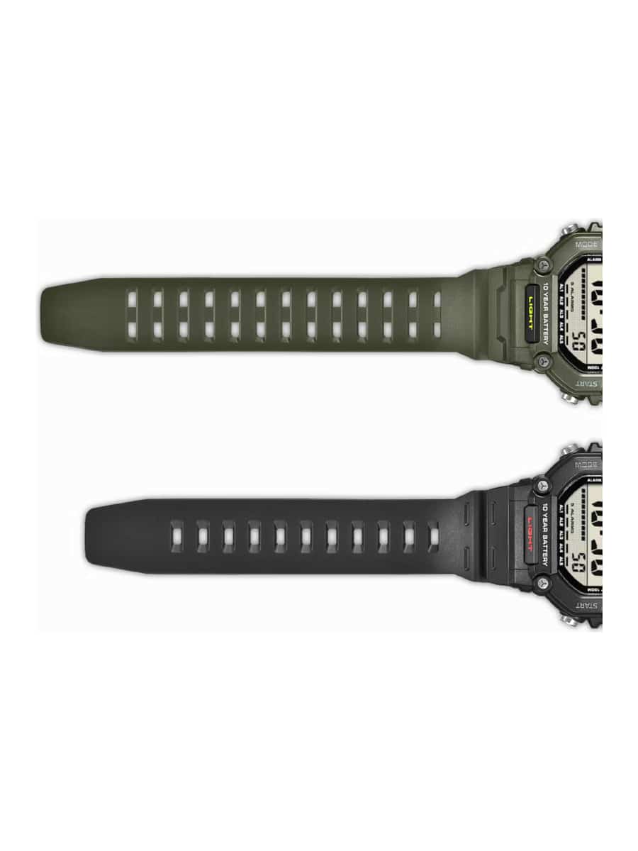 AE-1600HX_band02 Casio Timeless AE-1600HX-3AVEF Khaki Strap - Image 3