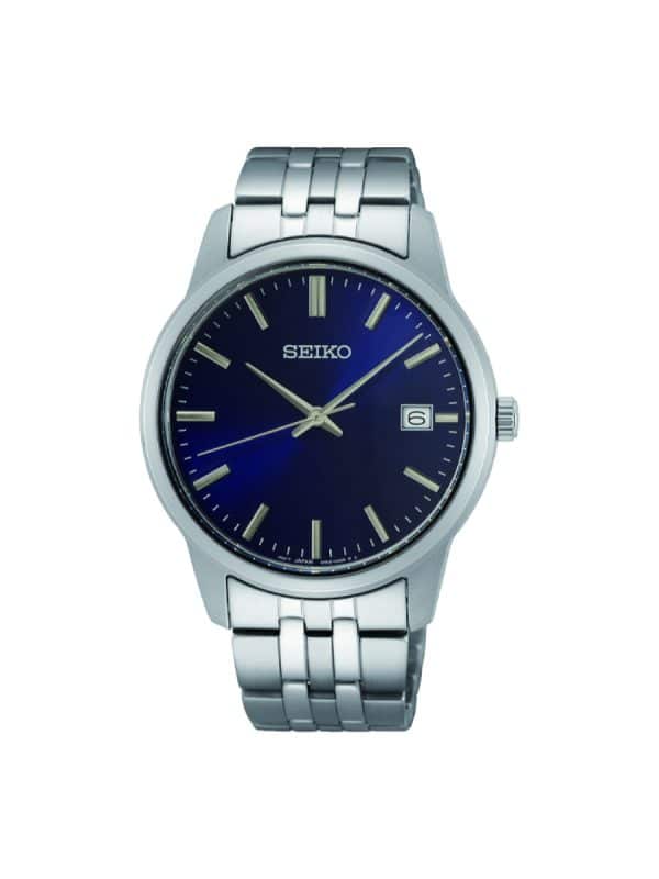 SEIKO Essential Time SUR399P1 ανδρικό ρολόι μπλε καντράν
