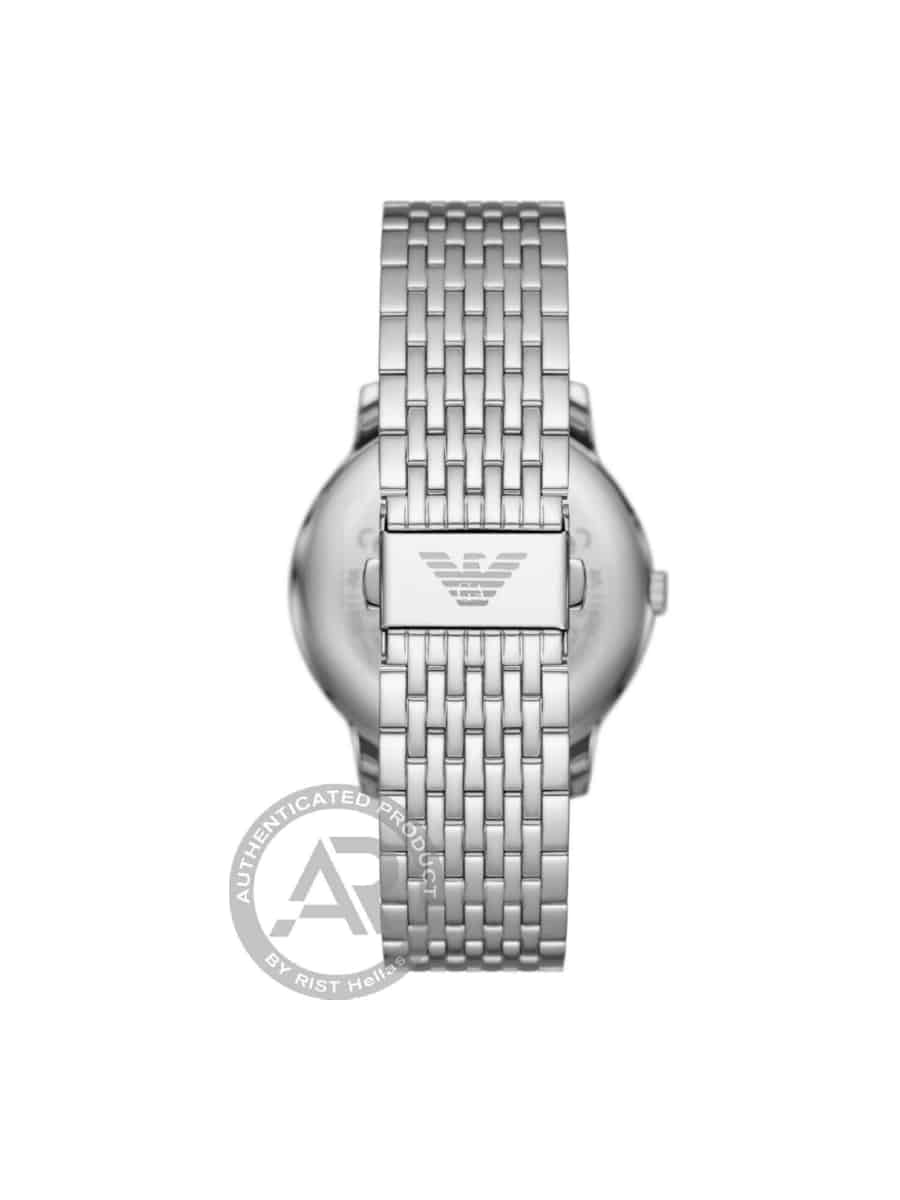 AR11600_1 Ανδρικό ρολόι Emporio Armani minimalist AR11600 ασημί μπρασελέ - Image 2