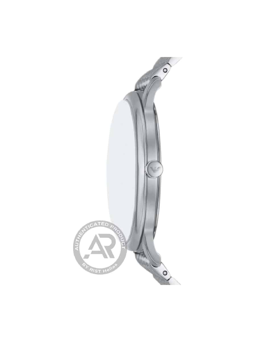 AR11600_2 Ανδρικό ρολόι Emporio Armani minimalist AR11600 ασημί μπρασελέ - Image 3